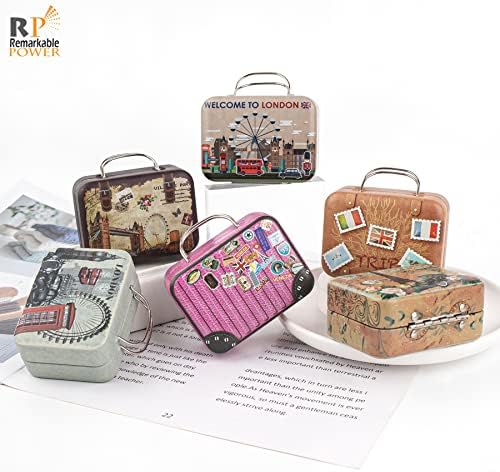 RP figyelemre Méltó Teljesítmény, 6 db Mini Régi Bőrönd Candy Doboz Utazási Dobozok Kezelni az Otthoni Esküvői Dekoráció
