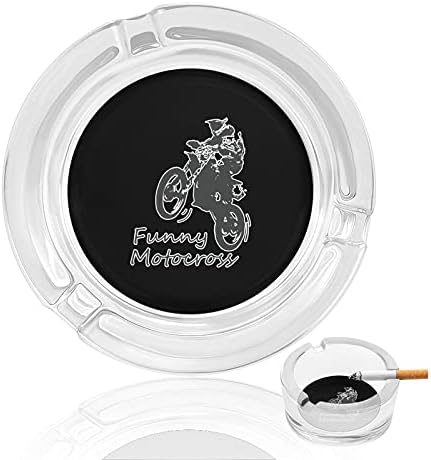 Vicces Motoros Motocross Cigaretta A Dohányzók Üveg Hamutartó Hamutartó Az Otthoni Irodai Asztallap Asztal Dekoráció