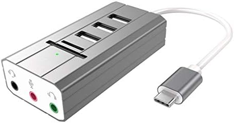 CHYSP Multi-Port Könnyű Dokkolóegység Gyakorlati Átalakító Kompakt Külső hangkártya Olvasó Hordozható USB Hub