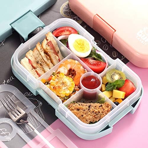 LKYBOA Ebédet Mikrohullámú Több Rácsok, Élelmiszer Tárolására Szivárgásmentes Gyerekek Bento Box 920ml Tartály (Szín : Kék)