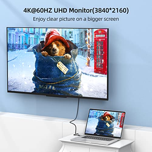 USB-C-HDMI Kábel 3ft 4K@60Hz,USB C-Típusú HDMI-Kábel (Thunderbolt 3 Kompatibilis) MacBook Pro/Levegő, iMac, iPad Pro, Galaxy S20