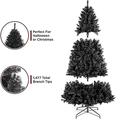 TOPYL 6.8 FT Mesterséges karácsonyfa Kreatív Karácsonyi Fenyő Fa Összecsukható Fém Állvány Tökéletes Fedett, valamint Szabadtéri Ünnepi
