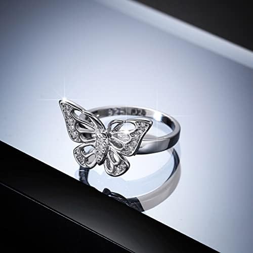A Kreatív Női Karkötő Cirkon Állat Pillangó Ékszer, Gyűrű, Esküvői Gyűrű Divat Hercegnő Eljegyzési Gyűrű Bolygó Csillag