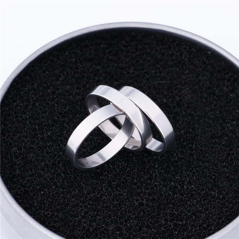 Koleso 316L 4mm Gyűrűk Apró Zenekar Gyűrű a Férfiak, mind a Nő, a Divat Ezüst Farok Gyűrű-80233