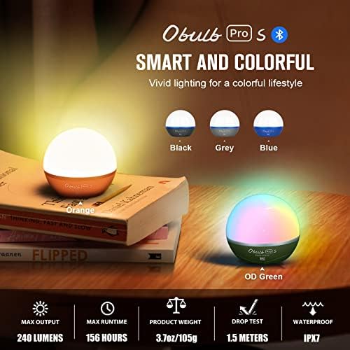 OLIGHT Obulb Pro S Többszínű Éjszakai Fény Gömb a Bluetooth ALKALMAZÁST, Kontroll Csomagok I3T EOS 180 Lumen Dual-Kimeneti Slim EDC Zseblámpa