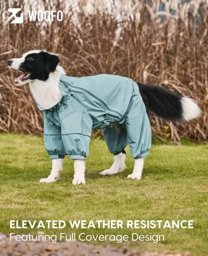 WOOFO Kutya esőkabát, Vízálló & Szélálló Kutya esőkabát Nedves Időjárás|Super Állítható, Célja a Póráz Lyuk Fényvisszaverő