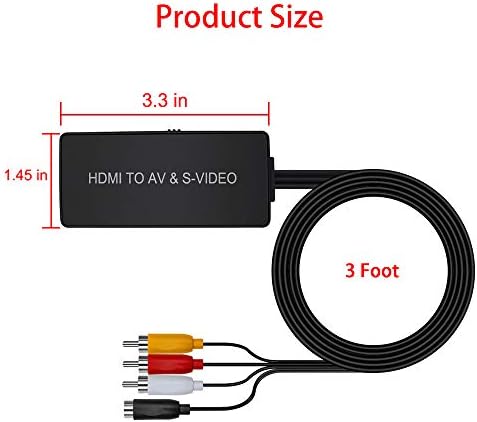 IVY HDMI-s-video Átalakító HDMI-RCA Adapter R/L Audio Video Átalakító Adapter Támogatja a 1080P Kompatibilis PS3/PS4, Xbox, Tűz Botot,