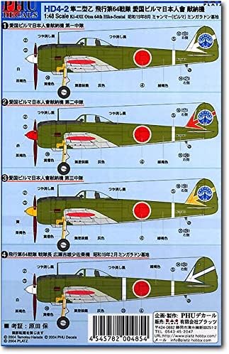 1/48 Sólyom II. B típus repülési 64 század hazafias Burmai Japán fizetni gép (japán import)