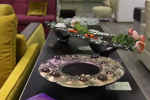 Plusz Tárgy 39 Asztali Dekor Üveg 'Flow' - Étkező Asztal Dísze - dohányzóasztal Asztaldísz Tálban