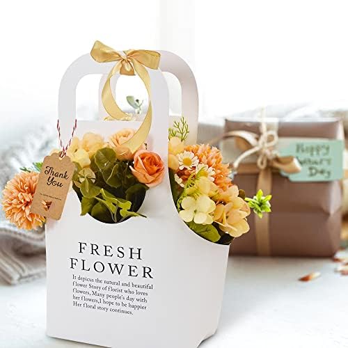 BEISHIDA 4db nátronpapír Virágos Csomagolás Táska, fogantyúval Csokor Virág Doboz Ajándék Táska Virág Ikebana Csokor Csomagolás Virágüzlet