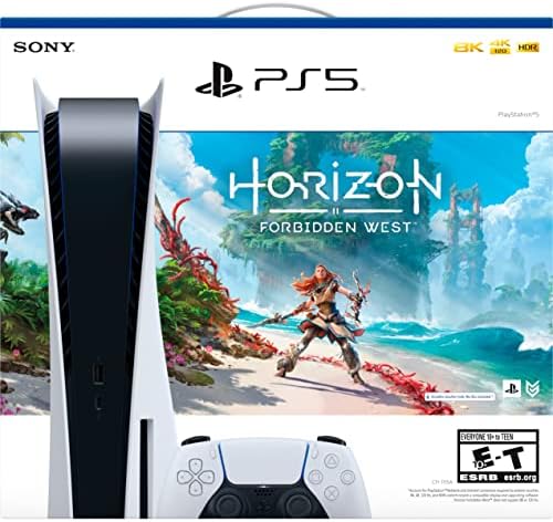 Sony PS5 Playstation 5 Lemez Verzió játékkonzol Horizont Tiltott Nyugati Bundle - 16GB GDDR6 Memória, 825GB SSD, 4K-s Blu-ray