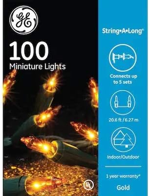 GE String-Egy Hosszú, 100-Gróf Állandó Aranyat Izzó Karácsonyi String Fények 60218LO