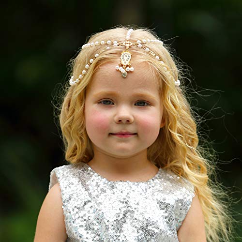 Arany Fejpánt Hercegnő Haja Lánc A Kis Lányok, Születésnap,Esküvő Party Dress Up(Style1)