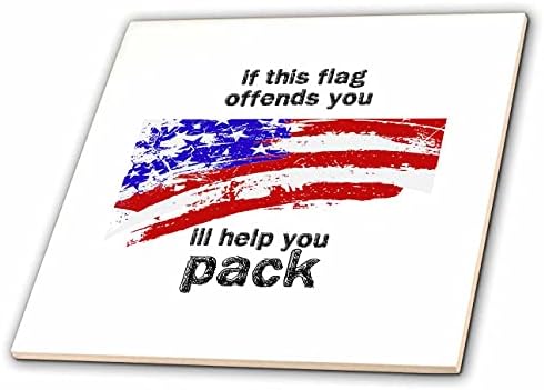 3dRose Ha Ez a Flag Bánt Rosszul Segíteni PackI szerelem Amerika - Csempe (ct_350130_1)
