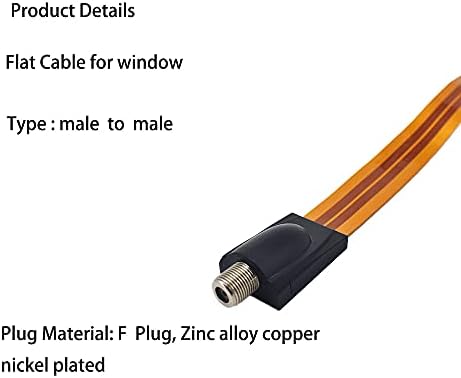 Lapos Koax RG6 F Típusú összekötő Kábel a nyílászárók Koax Kábel Kompatibilis TV Antenna 1 Csomag