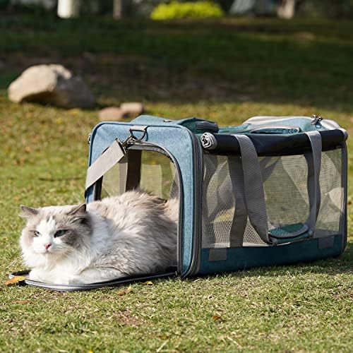 H. S. C PET világoskék Nagy Macskák Puha Oldalú Fuvarozó részére bábu Utazási,5 Szellőző Háló Windows,Táska,20 kg Kiskutya/23 kg vagy