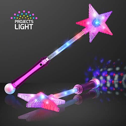 FlashingBlinkyLights Rózsaszín Super Star Hercegnő LED világít Varázspálca Gyerekeknek