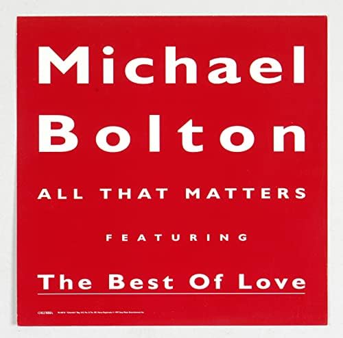 Michael Bolton Poszter Lapos 1992 Minden, Ami Számít Album Promóció 12 x 12