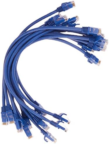 Monoprice Cat6 Ethernet Patch Kábel - 1 Méter - Kék (12 darabos) Snagless RJ45, 550MHz, UTP, Tiszta, Csupasz Réz Drót, 24AWG -