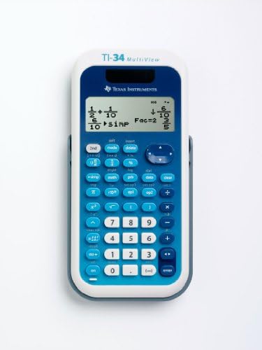 A Texas Instruments Inc TI34MV Tudományos Számológép,4-Vonal,Kettős Pwr,3-1/5 Hüvelykes x6-1/10-Es x3/4-Es LEHET
