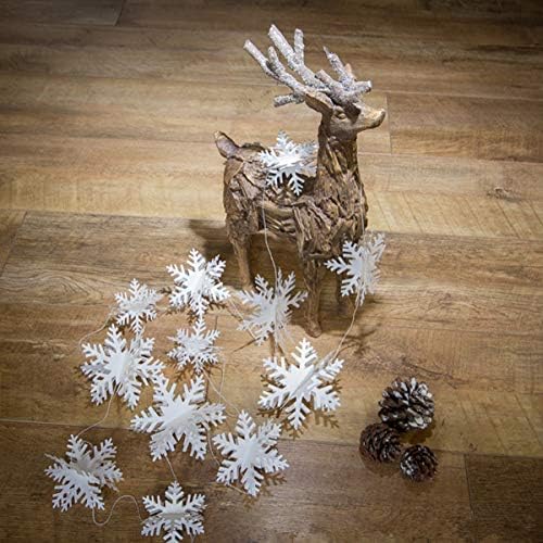 NUOBESTY Téli Esküvői Dekoráció 3Pcs Karácsonyi Lóg Hópehely Dekoráció Fehér Hópelyhek Lóg Garland a Karácsonyi Fák Téli Csodaország