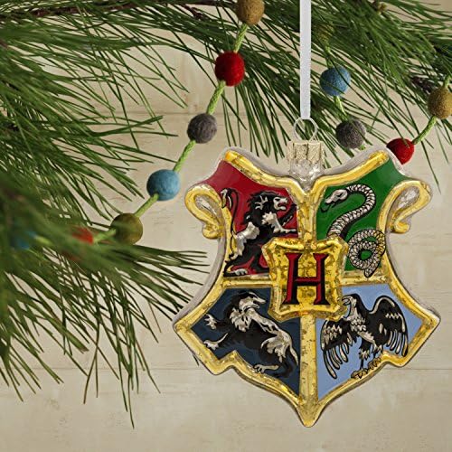 Hallmark Karácsonyi Dísz Harry Potter-Fújt Üveg, Roxfort Címere