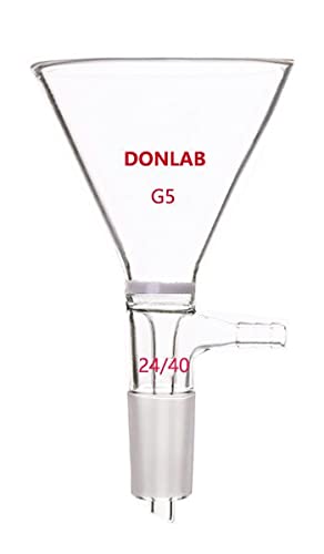 DONLAB EEG5050 Üveg 50 mm-es Szűrő, Tölcsér a Fritted Lemez G5 pórusméret 2-4µm 24 Földre Közös Tömlő Csatlakozás