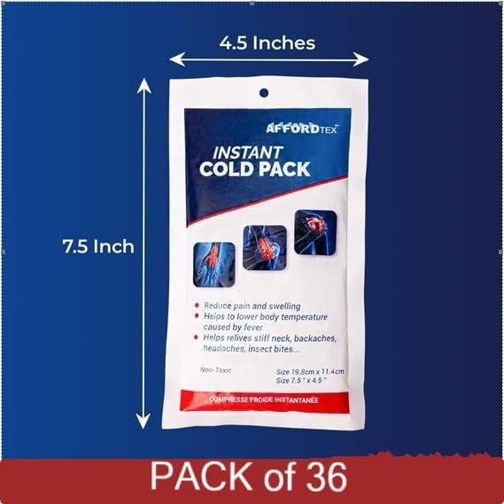 AFFORDTEX Instant Hideg Csomag a 36-Os Szám egyszer használatos 7,5 x 4,5 Hüvelyk Ice Csomag – Kell-az Orvosi Felszerelést a Szabadtéri