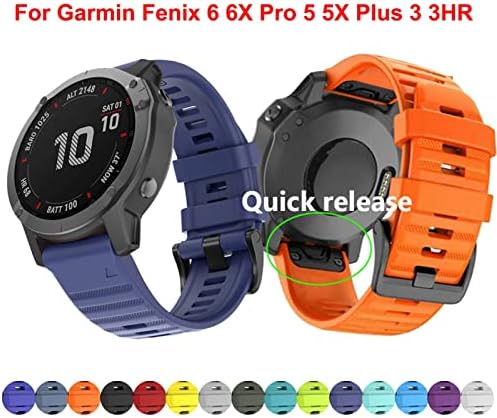 IRJFP A Garmin Fenix 6S 6 6X Pro 5S 5 5X Plus Easy fit Szilikon watchband gyorskioldó 20 22 26mm a Fenix 3HR divat csuklópántot