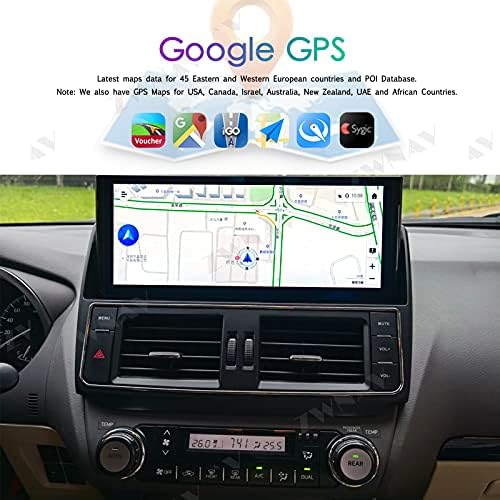 ZWNAV 12.3 Android 10 Autó Sztereó Rádió Toyota Land Cruiser Prado 150 2014-2017 Érintőképernyős, Vezeték nélküli Carplay GPS Navigációs