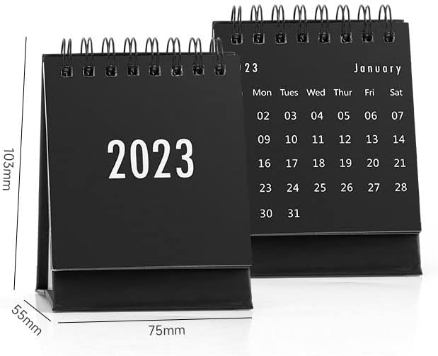 Aiffort Kis asztali Naptár 2023 Új Évet Mini Naptári Kreatív Asztal Multi-function Menetrend Terv Notebook Napi Menetrend 2.95X