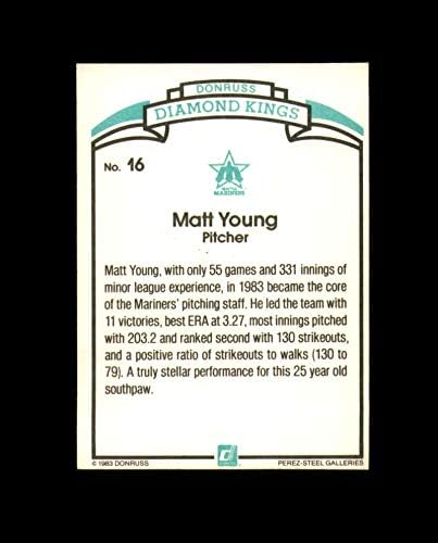 Matt Fiatal Kézzel Aláírt 1984 Gyémánt Királyok Seattle Mariners Autogramot