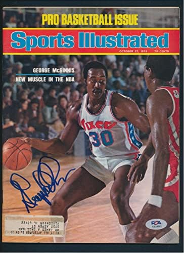 George McGinnis Aláírt Sports Illustrated Autogramot PSA/DNS AM24592 - Dedikált NBA Magazinok