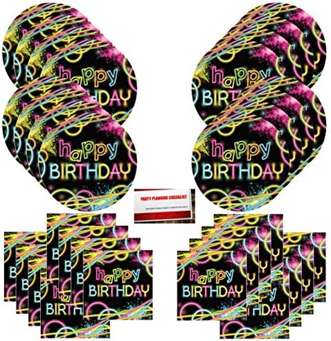 Ragyogás Születésnapi Party Kellékek Bundle Csomag 16 (Plusz Fél Tervezés Lista által Mikes Szuper Áruház)