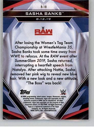 2020 Topps WWE Legjobb Évtized Legjobb Visszatér R-18 Sasha Bankok Nyers Birkózás Trading Card