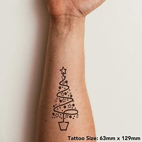 Azeeda 4 x 'Díszes karácsonyfa' Ideiglenes Tetoválás (TO00055575)