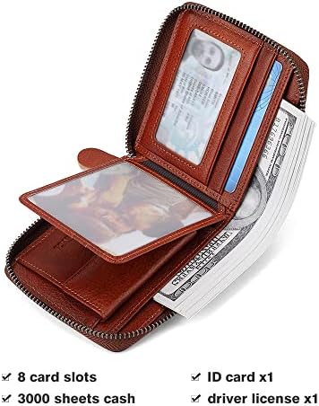 CHANPINCL Férfi Valódi Bőr Cipzáras Tárca RFID Biztonságos, Nagy Kapacitású Dupla Hajtás Multi-card Bőr Pénztárcák Férfi, s erszényem