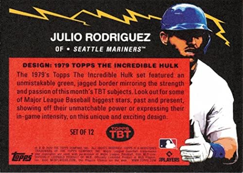 2022 Topps Primitivizmus csütörtök (TBT) Baseball 73 Julio Rodriguez Újonc Kártya - Csak 2,175 készült