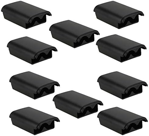 Sokkal 10 Pack Fekete Akkumulátor Fedelét Shell Esetekben Készlet Kompatibilis a Microsof Xbox 360 Vezeték nélküli Vezérlő