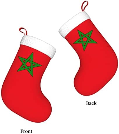 Cutedwarf Marokkói Zászló Karácsonyra Karácsonyi Dekoráció Klasszikus 18 Cm Kandalló Zokni