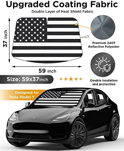 Tesla Model 3-Y Napernyő, Hazafias Amerikai Zászló Összecsukható Design - Autó Elülső Szélvédőn, Napernyő, a Modell 3 Y - Autó Szélvédő
