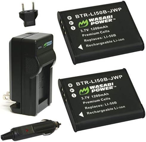 Wasabi Power Akkumulátor (2 Csomag), valamint a Töltő Ricoh DB-100 Ricoh CX3, CX4, CX5, CX6, PX