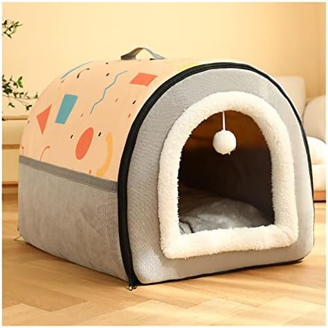 CXDTBH Kisállat Kutya Ágy Összecsukható Ház Meleg Téli Meleg Pet Kennel Párna alváshoz Ágy Macskák Ház Szőnyeg Takaró