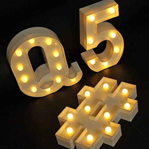 LED Fényreklám Száma Fények, Fehér, Műanyag Sátor Számok Jele az Éjszakai Fény Esküvő, Születésnapi Party Decor-elemes-5-ös