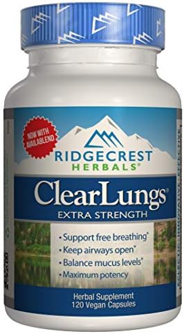 RidgeCrest ClearLungs Extra Erőt, Növényi Hashajtó, 120 Vegetáriánus Kapszula