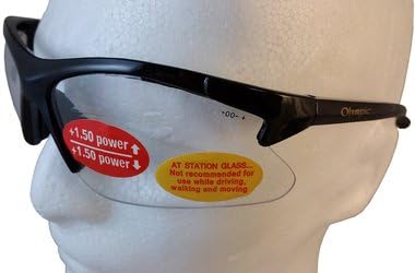 Olimpiai Optikai KETTŐS OLVASÓ Biztonsági Szemüveg 1,5 Tiszta Lencse meg a Lencse Tisztítása Táska