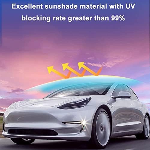 ROSEIN a Modell Y Napernyő, Tető UV Védelem Üveg Tető Nap Árnyékban a Tesla Model Y 2020-2023 Tartozékok (Tető, Napernyő, Fekete)