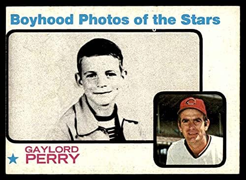 1973 Topps 346 Gyerekkori Fotó Gaylord Perry Cleveland indians (Baseball Kártya) JÓ Indiánok