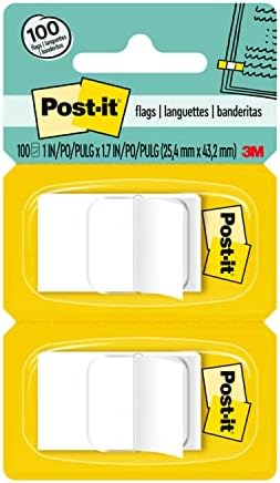 Post-it-Zászlók, 50/Adagoló, 2 Adagolók/Csomag, 1 Széles, Fehér (680-WE2)