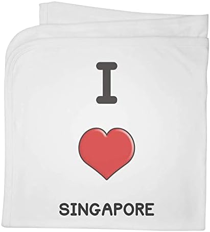 Azeeda 'Szeretem Szingapúr' Pamut Bébi Takaró / Kendő (BY00026226)